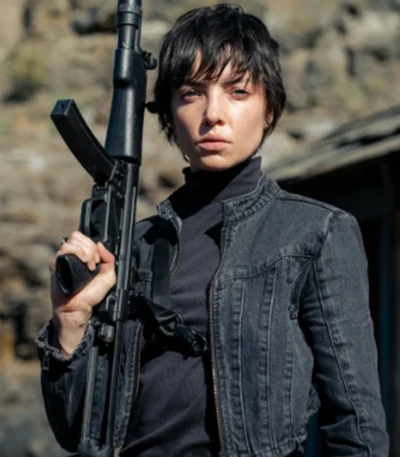 Amelia Bishop Ice Road Vengeance Black Denim Jacket