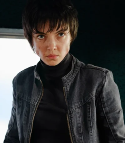 Amelia Bishop Ice Road Vengeance Black Denim Jacket