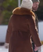 Amy Schumer Kinda Pregnant Brown Shearling Coat