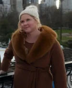Amy Schumer Kinda Pregnant Brown Shearling Coat