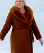 Amy Schumer Kinda Pregnant Brown Shearling Coat