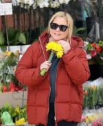 Amy Schumer Kinda Pregnant Red Puffer Jacket