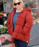 Amy Schumer Kinda Pregnant Red Puffer Jacket