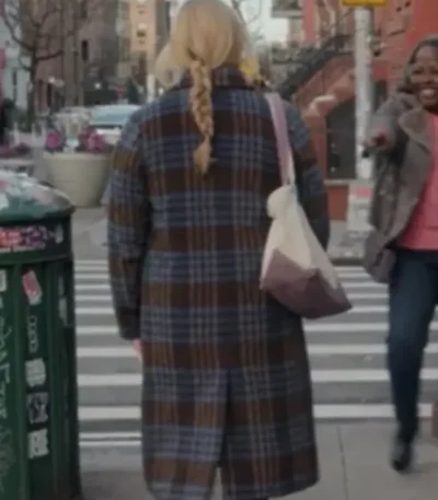 Amy Schumer Kinda Pregnant Wool Plaid Coat