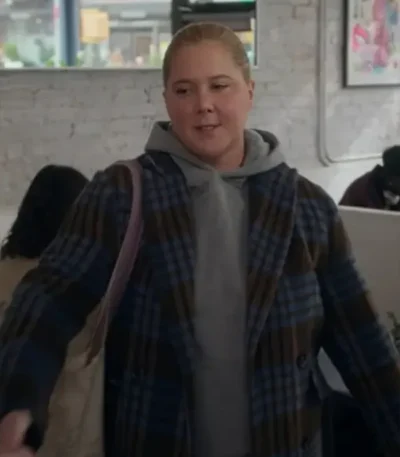Amy Schumer Kinda Pregnant Wool Plaid Coat