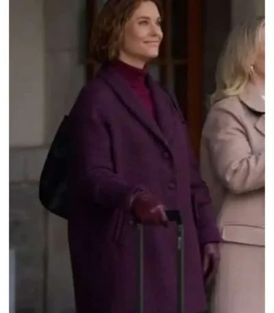 An Alpine Holiday Ashley Williams Purple Coat