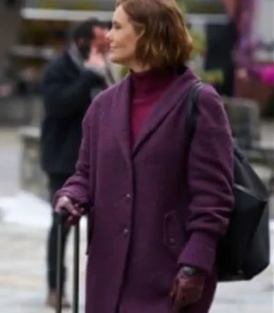 An Alpine Holiday Ashley Williams Purple Coat