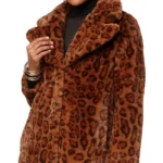 Aria Mink Fur Leopard Print Coat
