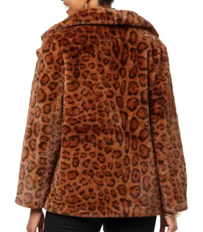 Aria Mink Fur Leopard Print Coat