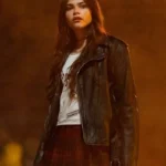 Ariana Greenblatt Fear Street Prom Queen 2025 Black Leather Jacket