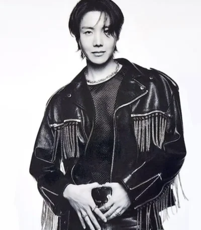 Arirang Cover J Hope Black Fringe Jacket