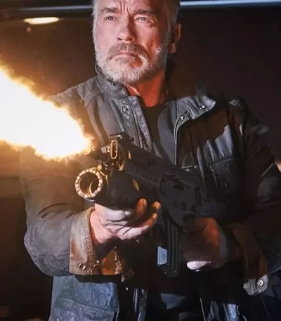 Arnold Schwarzenegger Terminator Dark Fate Black Jacket