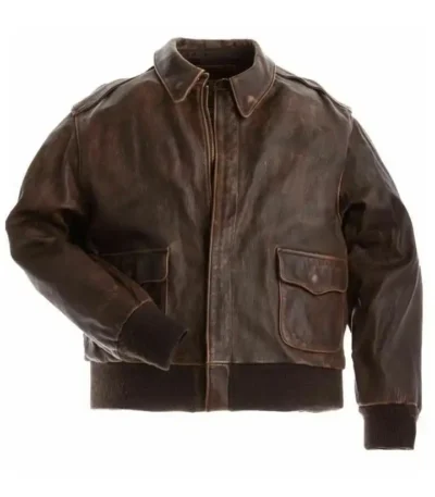Aviator A-2 Flight Brown Bomber Jacket