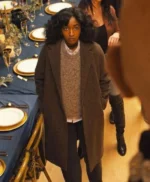 Ayo Edebiri Opus Brown Wool Coat