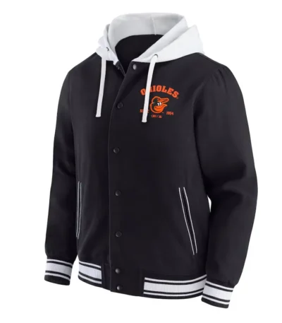 Baltimore Orioles Black Cotton Hooded Jacket