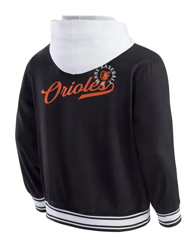 Baltimore Orioles Black Cotton Hooded Jacket
