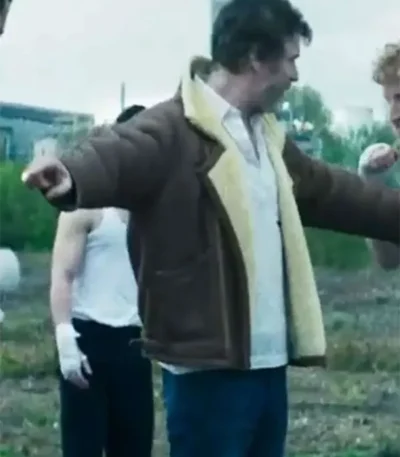 Barry Ward Salvable Brown Shearling Jacket