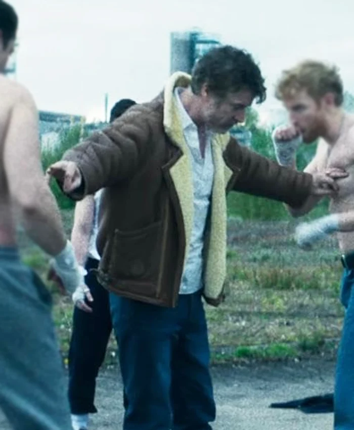 Barry Ward Salvable Brown Shearling Jacket Barry Ward Salvable Brown Shearling Jacket