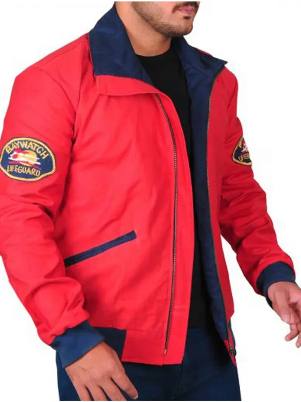 Baywatch Mitch Buchannon Red Jacket