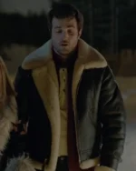 Beau Mirchoff The Finnish Line Black Shearling Leather Jacket
