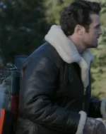 Beau Mirchoff The Finnish Line Black Shearling Leather Jacket