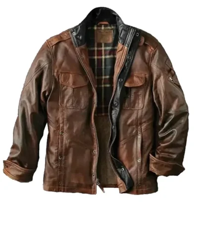 Bend In The Road Brown Leather Jacket