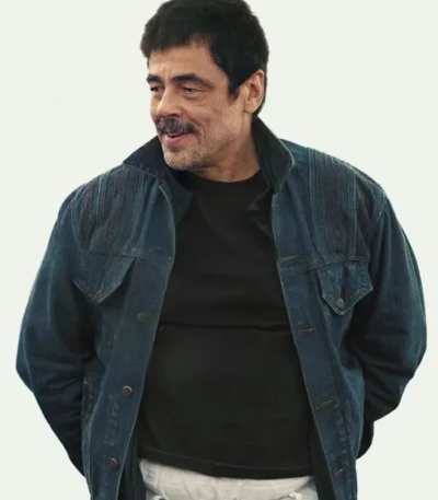 Benicio Del Toro One Battle After Another Denim Jacket