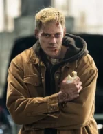 Bill Skarsgard Locked Brown Jacket