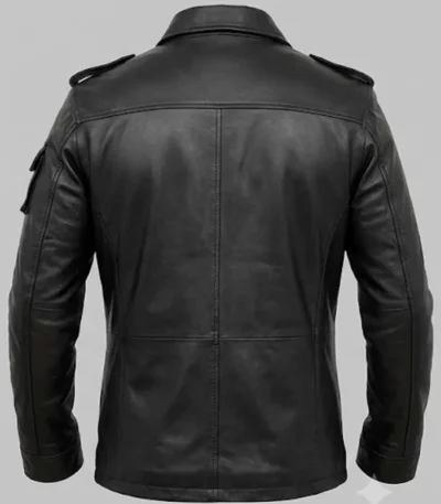 Men’s Black Leather Field Jacket