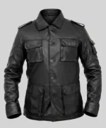 Men’s Black Leather Field Jacket
