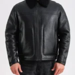 Black Shearling Aviator Jacket