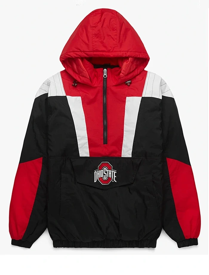 Blackout Ohio State Buckeyes Pullover Hooded Jacket Blackout Ohio State Buckeyes Pullover Hooded Jacket