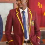 Blood & Water S03 Leroy Siyafa Maroon Coat