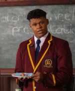 Blood & Water S03 Leroy Siyafa Maroon Coat