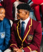 Blood & Water S03 Leroy Siyafa Maroon Coat
