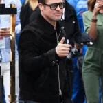 Brad Pitt F1 Black Suede Jacket