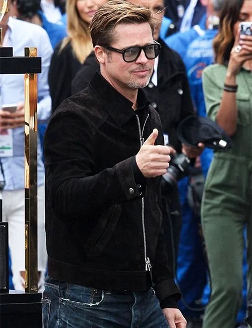 Brad Pitt F1 Black Suede Jacket Brad Pitt F1 Black Suede Jacket