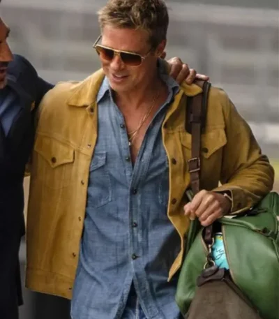 Brad Pitt F1 Suede Leather Jacket