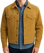 Brad Pitt F1 Suede Leather Jacket