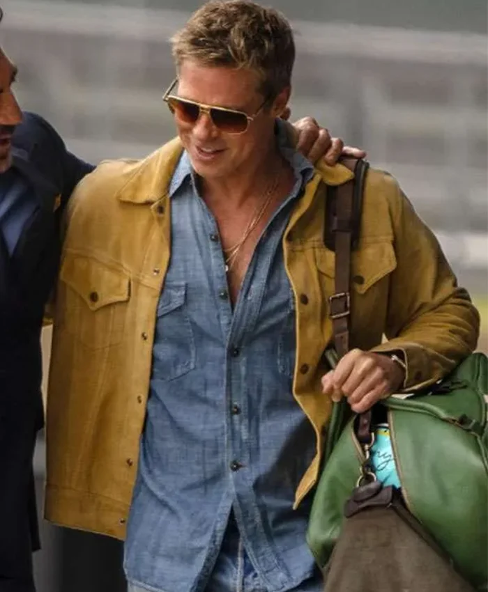Brad Pitt F1 Suede Leather Jacket Brad Pitt F1 Suede Leather Jacket