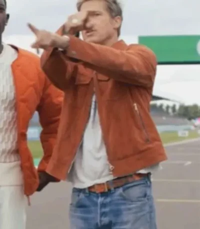 Brad Pitt F1 The Movie Suede Leather Jacket