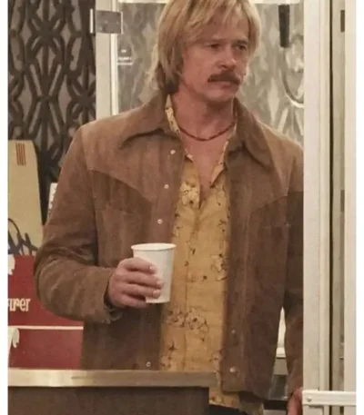 Brad Pitt The Adventures of Cliff Booth Suede Jacket