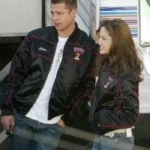 Brad Pitt and Angelina Jolie Black Bomber Jacket