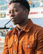 God Friended Me Brandon Micheal Hall Orange Corduroy Jacket