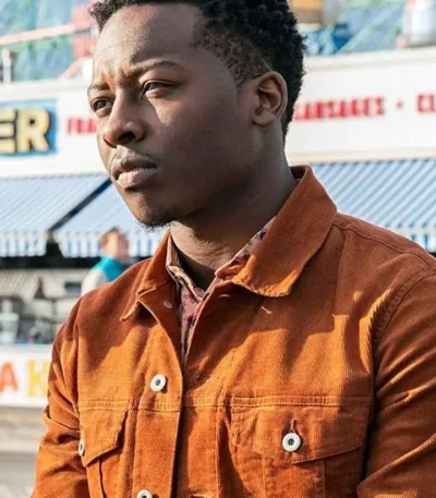 God Friended Me Brandon Micheal Hall Orange Corduroy Jacket