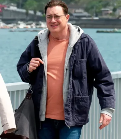 Brendan Fraser Rental Family Blue Cotton Jacket
