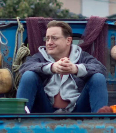 Brendan Fraser Rental Family Blue Cotton Jacket