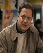 Brendan Fraser Rental Family Brown Cotton Jacket