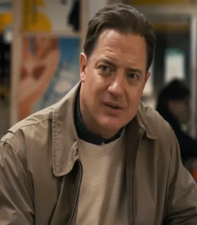 Brendan Fraser Rental Family Brown Cotton Jacket