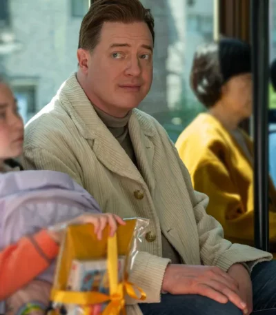 Brendan Fraser Rental Family Corduroy Coat